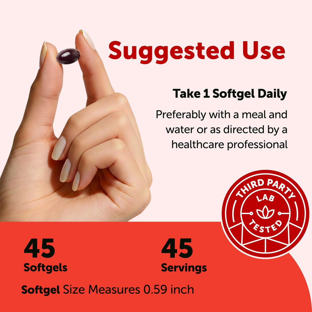 Micro Ingredients Astaxanthin 12mg Per Serving with MCT Oil, 45 Softgels | Natural Microalgae Sourced Astaxanthin Supplement. Easy-to-Swallow Softgels. Non-GMO, Gluten Free, Soy Free.