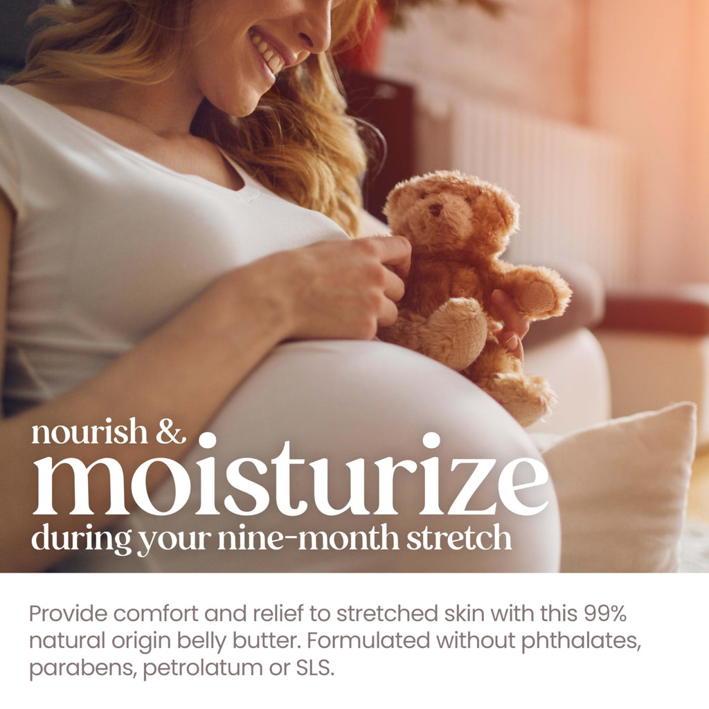 Burt's Bees Mama Belly Butter, 6.5 oz. | Stretch Mark Cream for Pregnancy Massages Body and Reduces Scar Appearance, Shea Butter & Vitamin E Rich Formula