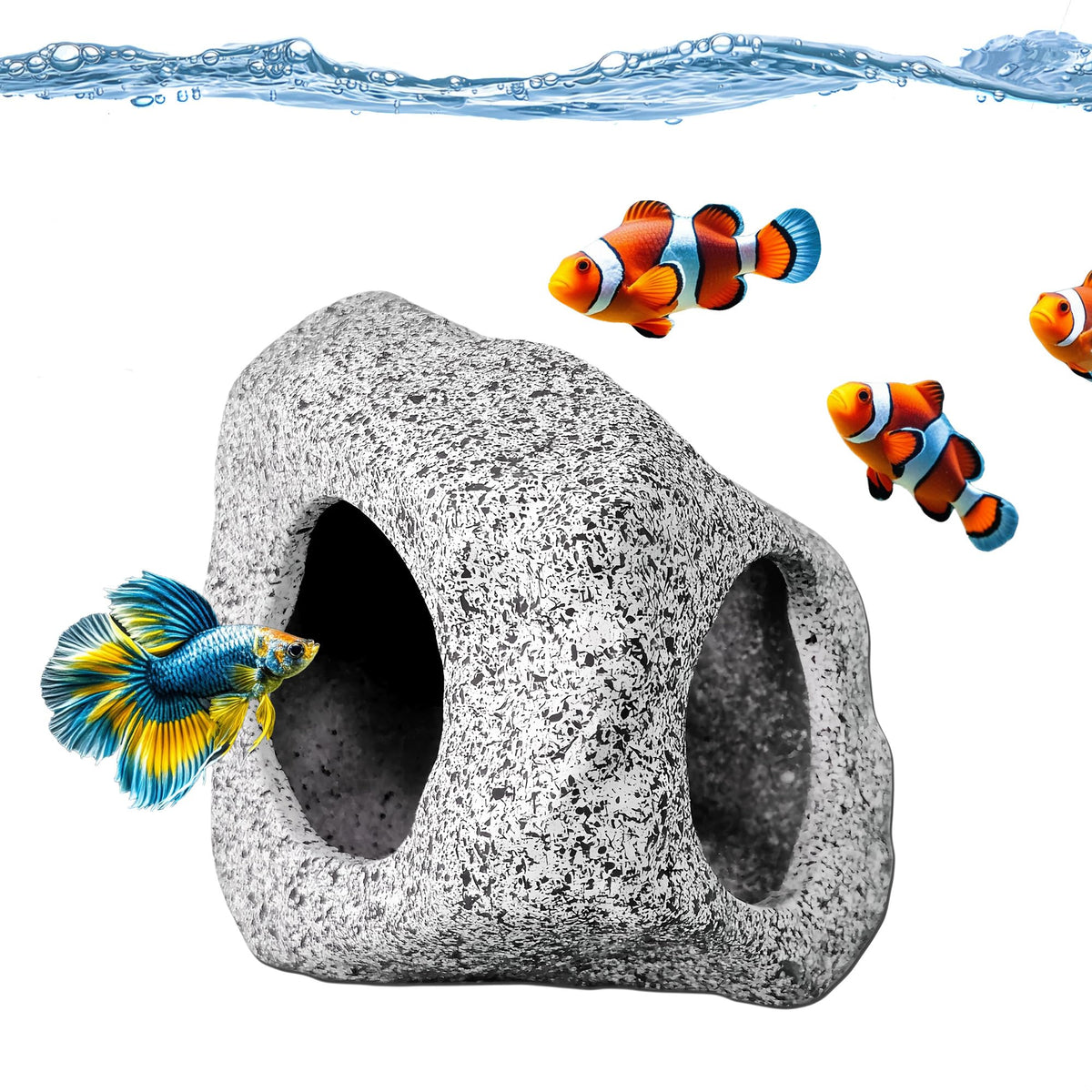 SpringSmart Betta Fish Tank Decor Cave, Aquarium Hideout Accessories