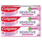 Colgate Whitening Sensitive Toothpaste Gel, Clean Spearmint, 3 Pack, 6 oz