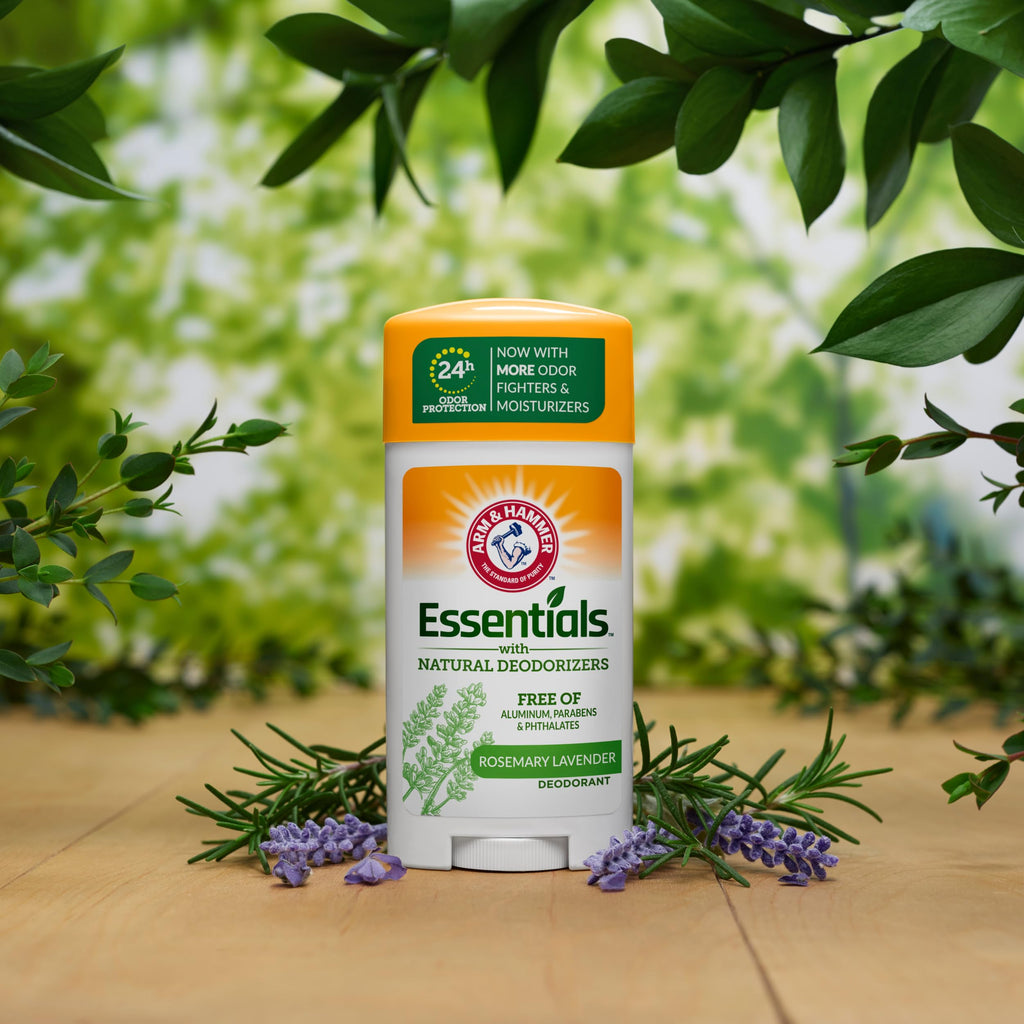 ARM & HAMMER Essentials Deodorant, Rosemary Lavender, 2.5 oz, 4-Pack