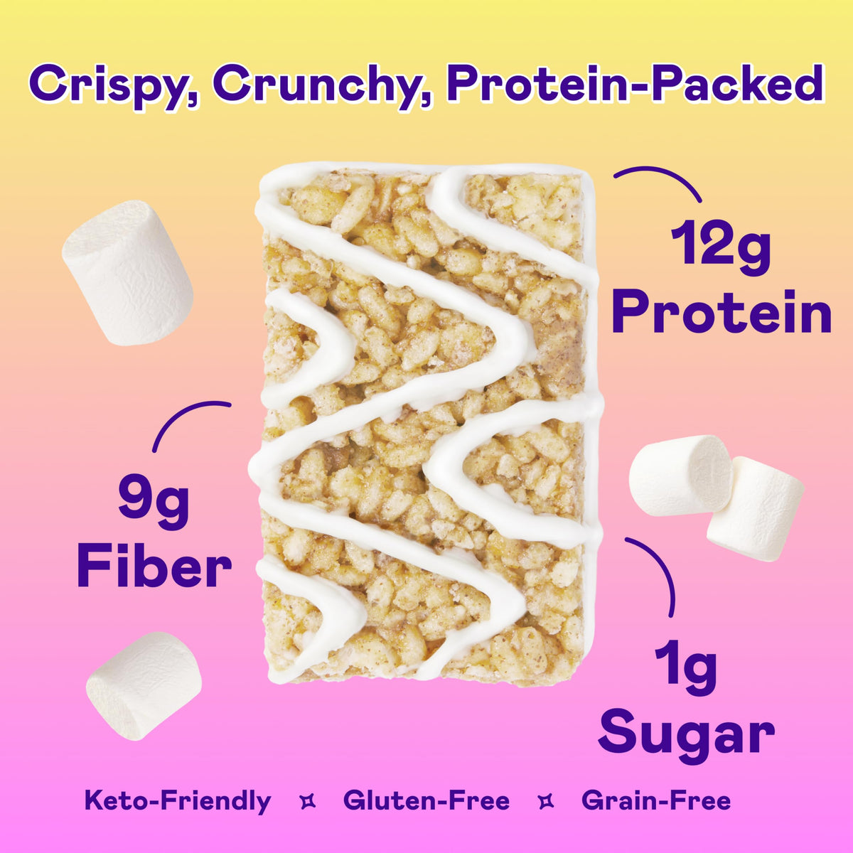Magic Spoon Treats Marshmallow - 8 High Protein Bars, Gluten Free