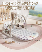 Jovow Baby Gym Mat with Detachable Piano for Babies 0-3 6-9 12 Months