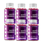 Vitamatic Biotin 10,000 mcg, 60 Vegan Gummies, Raspberry Flavor-2 Pack | 10000 mcg Per Serving, Natural Raspberry Flavor, Pectin Based, Non-GMO, Gluten Free, GMP Certified