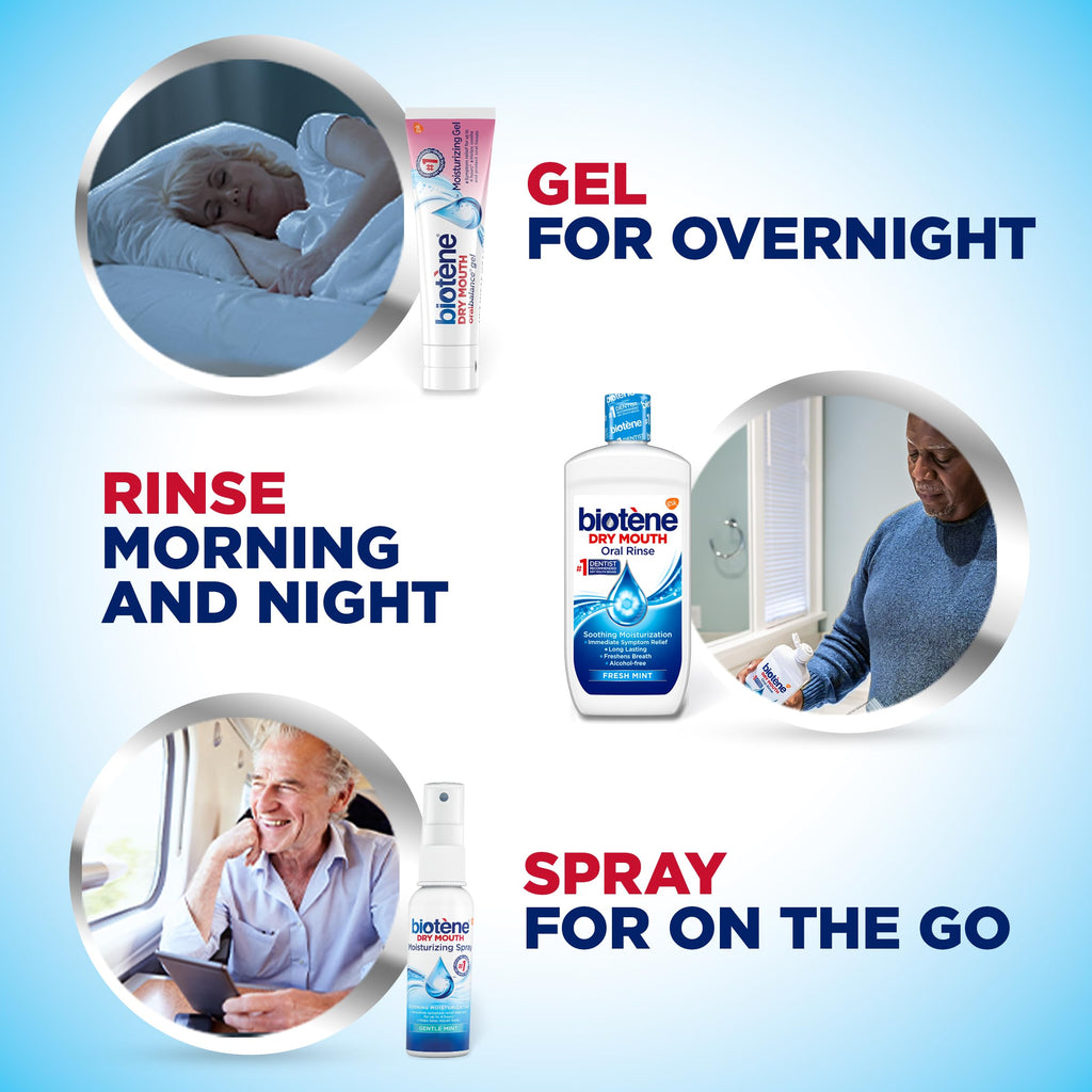 Biotene Oral Rinse, Dry Mouth Spray and Moisturizing Gel, 1 Kit
