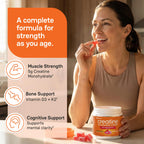 Zena Nutrition Creatine Gummies with D3 & K2, Creatine Monohydrate for Men and Women, Supports Bone, Muscle, & Cognitive Health, Gummy Workout Supplement, Blue Raspberry Flavor, 120ct, 30 Servings