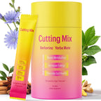Cutting Drink Mix, Satiety & Craving Support Powder with Berberine, Chromium, FOS, Yerba Mate & 5-HTP, Sugar-Free Vegan Drink Mix, Strawberry Acai Flavor, 30 Individual Sticks