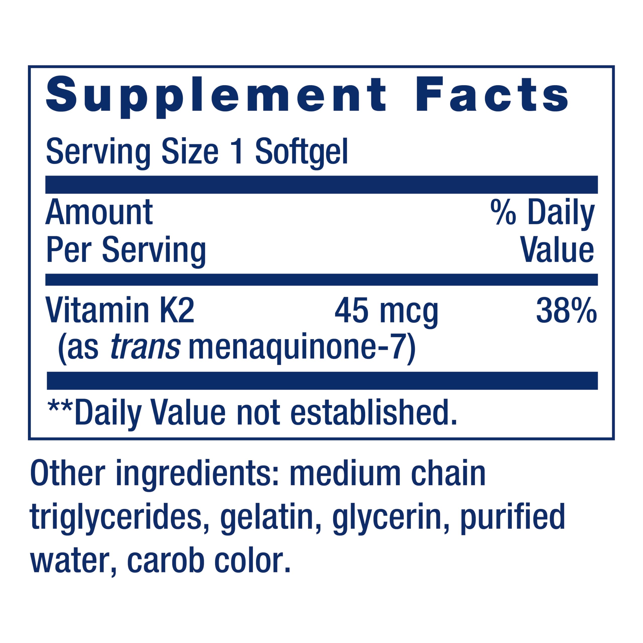 Life Extension Low Dose Vitamin K2 – Supports Arterial Health – Non-GMO, Gluten-Free – 90 Softgels | Non-GMO & Gluten-Free