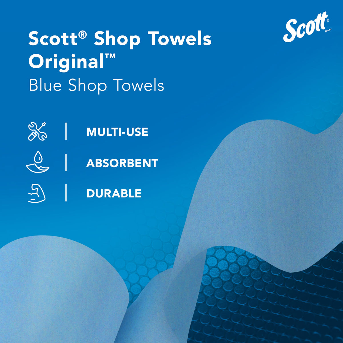 Scott Shop Towels Original, 55 Towels/Roll, 30 Rolls/Case