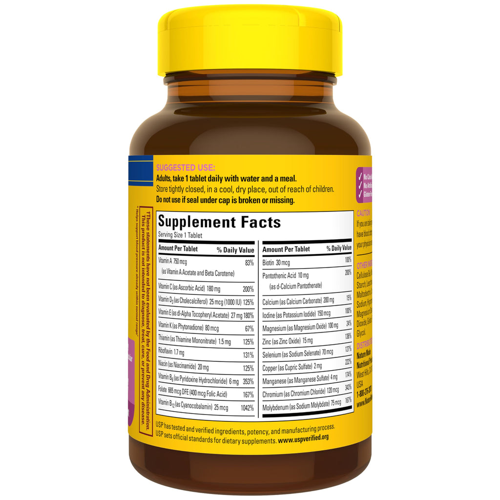 Nature Made Multivitamin for Women 50+ No Iron, 90 Tablets | Multivitamins for Women 50 Plus for Daily Nutritional Support, Nature Made Multi Vitamins, 90 Day Supply