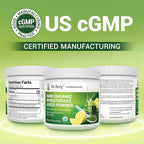 Buy now Dr. Berg USDA Certified Organic Green Powder Superfood (60 Servings) - Made with Raw Wheatgrass, Chlorophyll, Trace Minerals & Natural Enzymes - Non-GMO Green Superfood Powder - Lemon Flavor at indiglob india