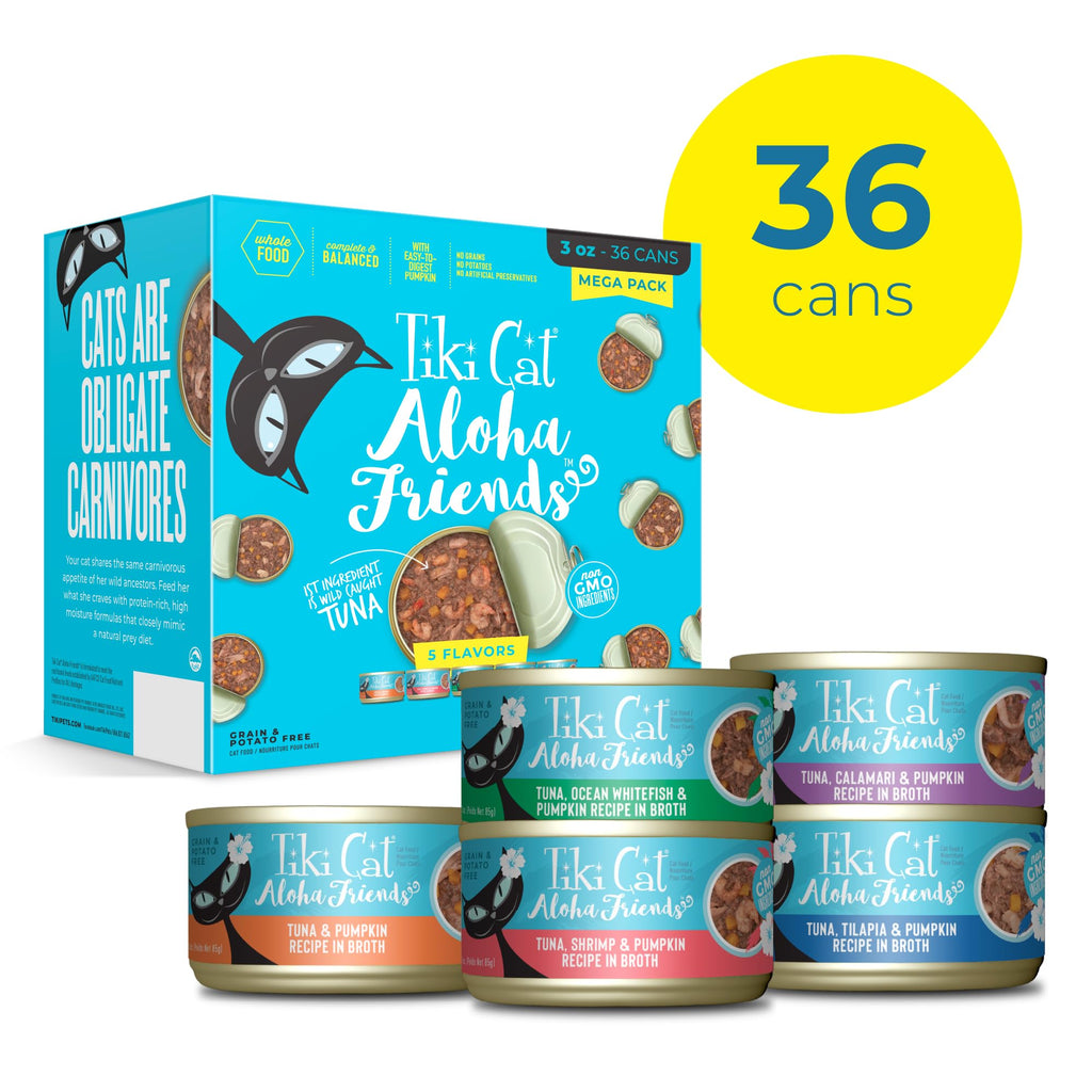 Tiki Cat Aloha Friends Mega Pack, Tuna Favorites, 3 oz. Can (36 Count)