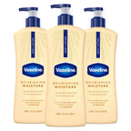 Vaseline Nourishing Moisture Body Lotion Dry Skin + Oat Extract 20.3oz 3ct