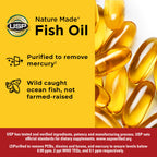 Nature Made Fish Oil Omega 3 Supplements, 1000 mg Softgels, 90 Softgels | Omega 3 Fish Oil for Healthy Heart Support, Gluten Free, Dairy Free, 45 Day Supply