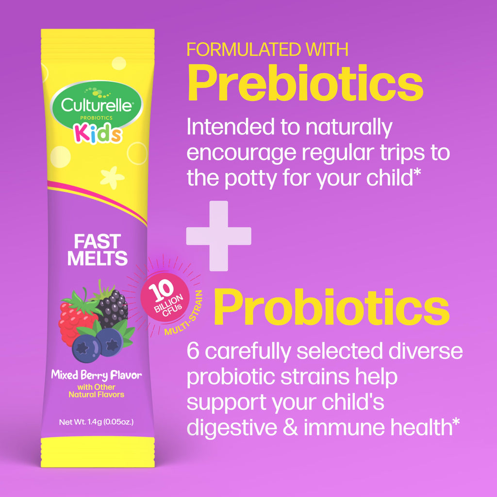 Culturelle Kids Complete Probiotic + Prebiotic Fast Melts, Ages 3+, 30 Ct