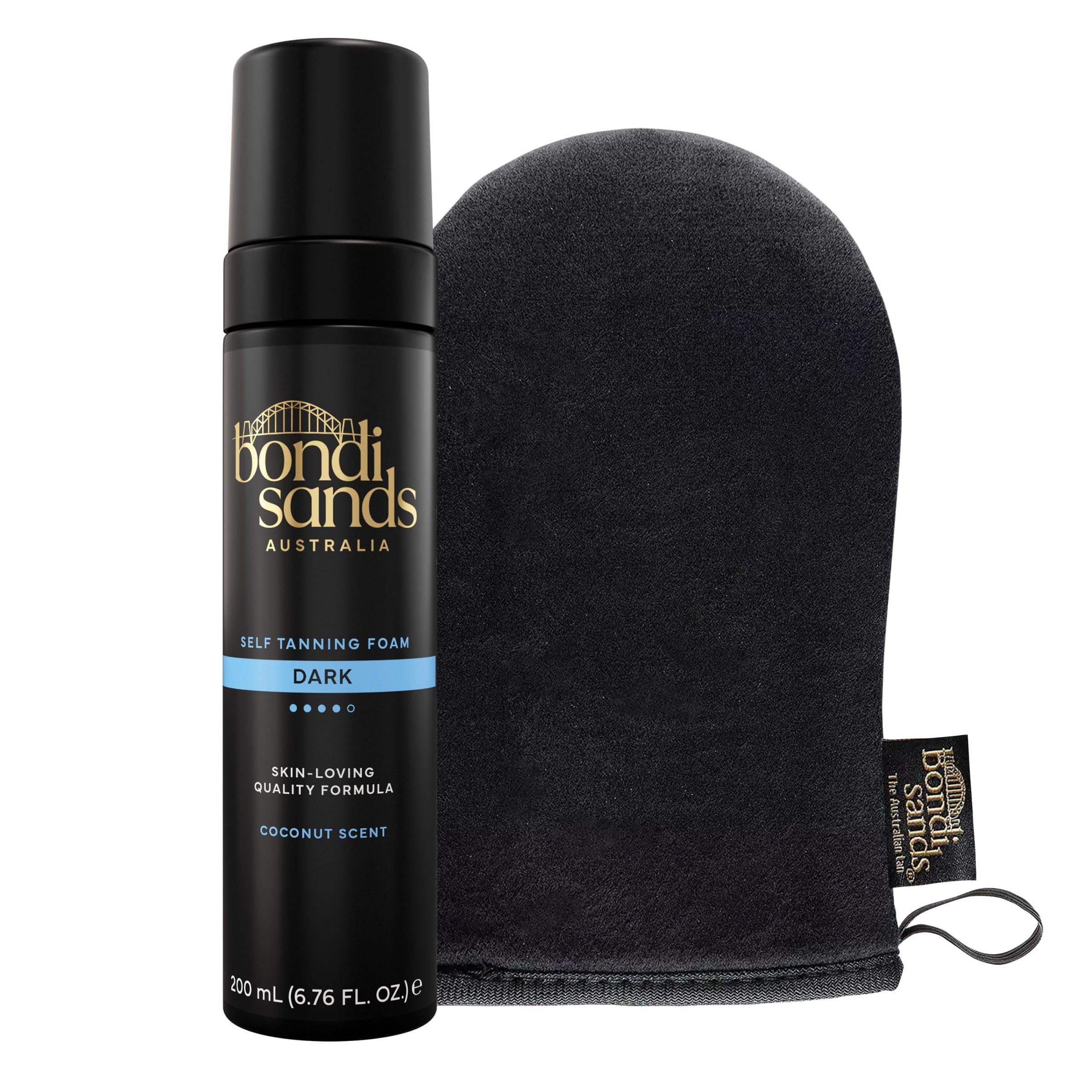 Bondi Sands Self Tanning Foam + Application Mitt | Includes Lightweight Sunless Foam + Reusable Mitt for a Flawless Finish, Cruelty-Free