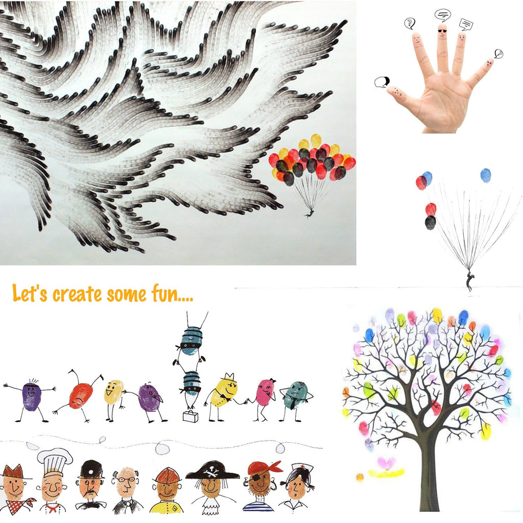 Lsushine Craft Ink Pads, 20 Colors Rainbow Finger Ink Pads for DIY Stamping