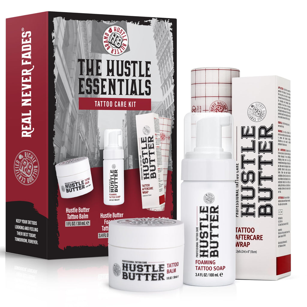 Hustle Butter Deluxe – Tattoo Butter for Before, During, and After the Tattoo Process – Lubricates and Moisturizes – 100% Vegan Replacement for Petroleum-Based Products – 1 oz