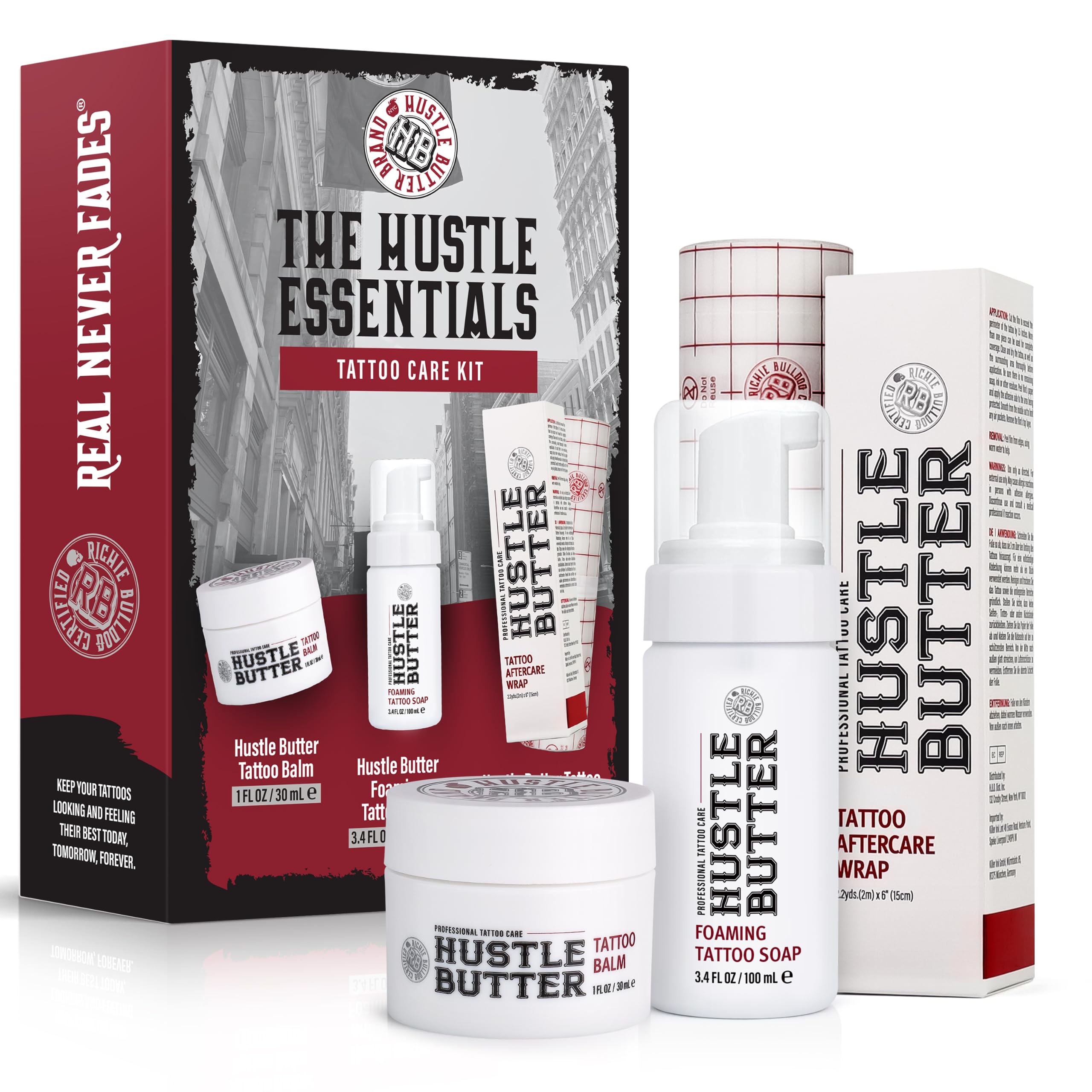 Hustle Butter Deluxe – Tattoo Butter for Before, During, and After the Tattoo Process – Lubricates and Moisturizes – 100% Vegan Replacement for Petroleum-Based Products – 1 oz