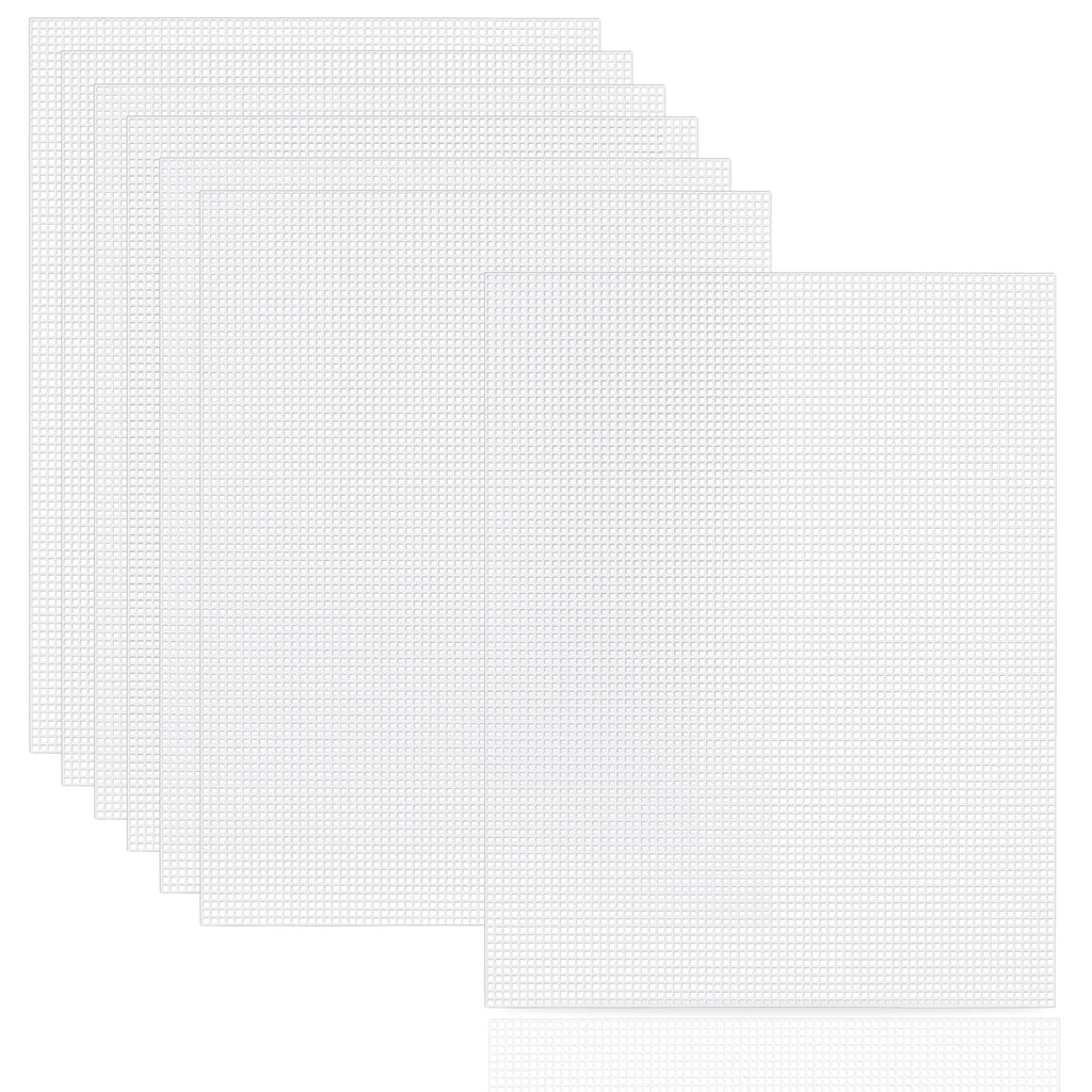 Phinus 7-Piece Plastic Canvas Sheets, 10.5" x 13.5", Eye Mesh for Embroidery & Knit Crochet Projects, DIY Handicraft, Make Dividers