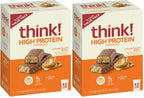 Buy now think! Protein Bars, High Protein Snacks, Gluten Free, Kosher Friendly, Creamy Peanut Butter, Nutrition Bars, 2.1 Oz per Bar, 12 Count (Packaging May Vary) at indiglob india