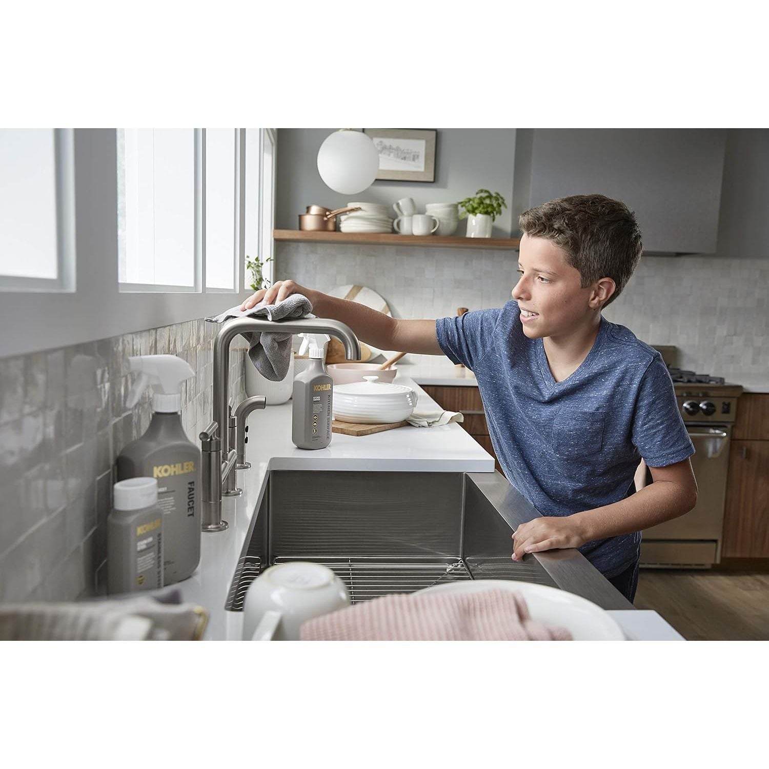 Buy now Kohler K-EC23723-NA Faucet Cleaner, Kitchen and Bathroom Cleaner, 28 FL Oz at indiglob india