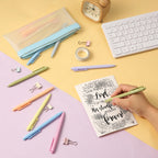 Mr. Pen- Retractable Gel Pens, 22 Pack, Black Ink, Mild Pastel Barrel