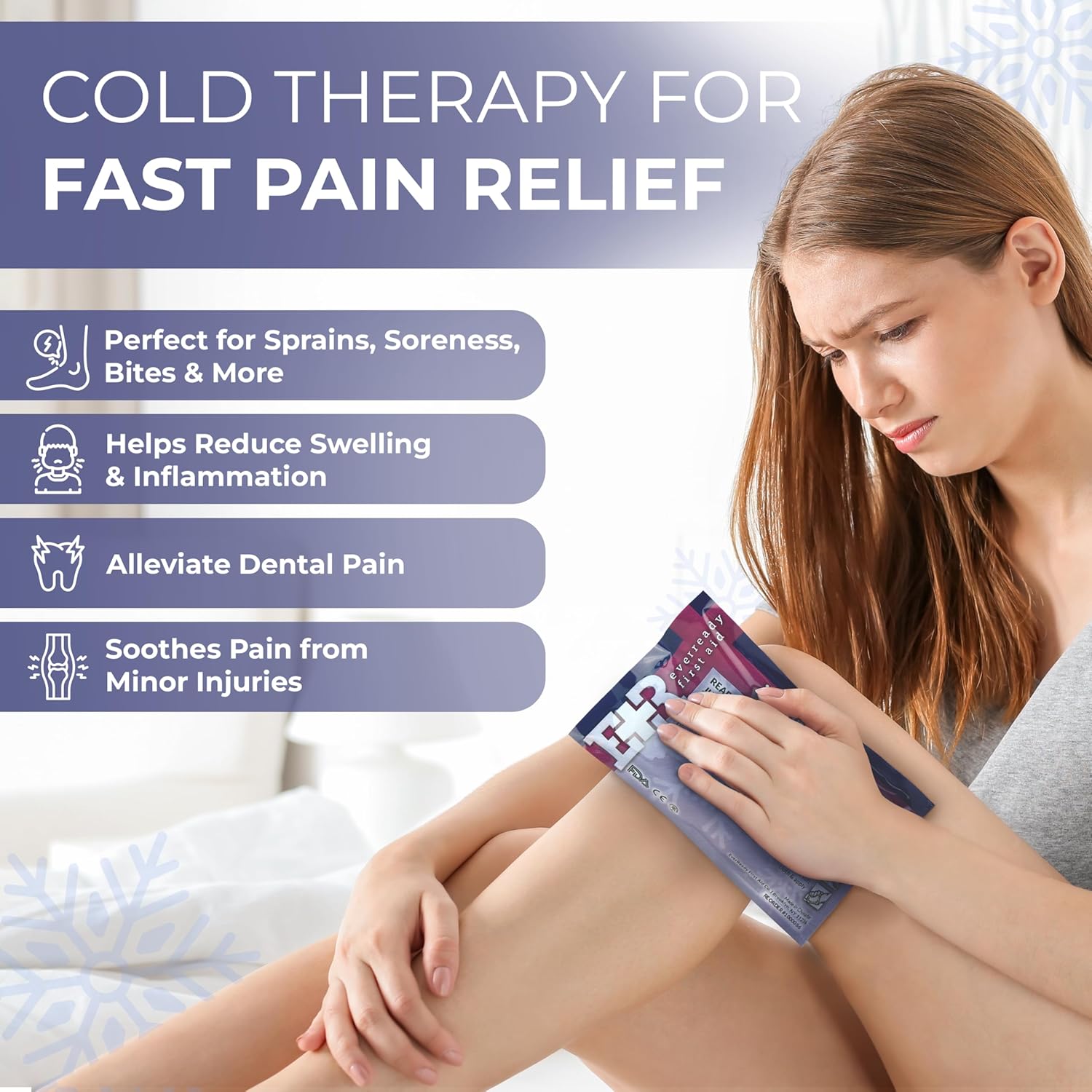 Buy now Ever Ready First Aid Disposable Cold Compress â€“ Instant Ice Pack for Injuries, Swelling & Pain Relief â€“ 4.5" x 7" â€“ FSA/HSA Eligible â€“ 3 Pack at indiglob india