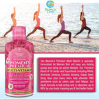 Premium Liquid Multivitamin for Women | Sugar Free Women’s Multivitamin | 100+ Vitamins, Minerals & Herbs Promote Anti-Aging, Heart, Brain & Bone Health |98% Absorption Rate | Non-GMO | 32 Serv