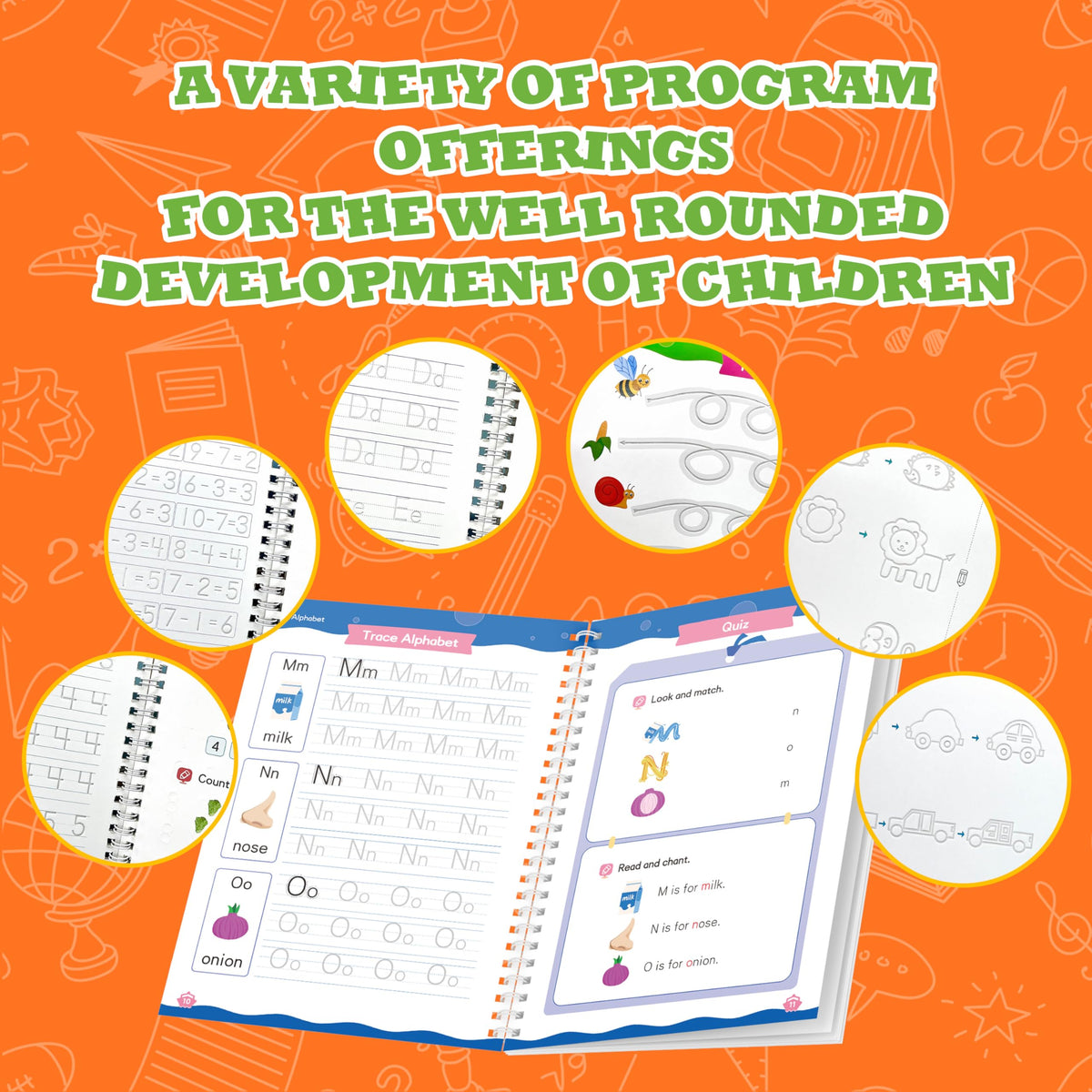 Magic Grooved Writing Practice for Kids, Reusable Grooved Workbook