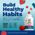 MARYRUTH'S Organic Hair Skin and Nail Vitamins, Ages 14+, Skin Care, 60ct | USDA Organic, 2500 mcg Biotin Gummies, Vitamin C & Vitamin E, Hair Growth, Skin Care, Nail Growth
