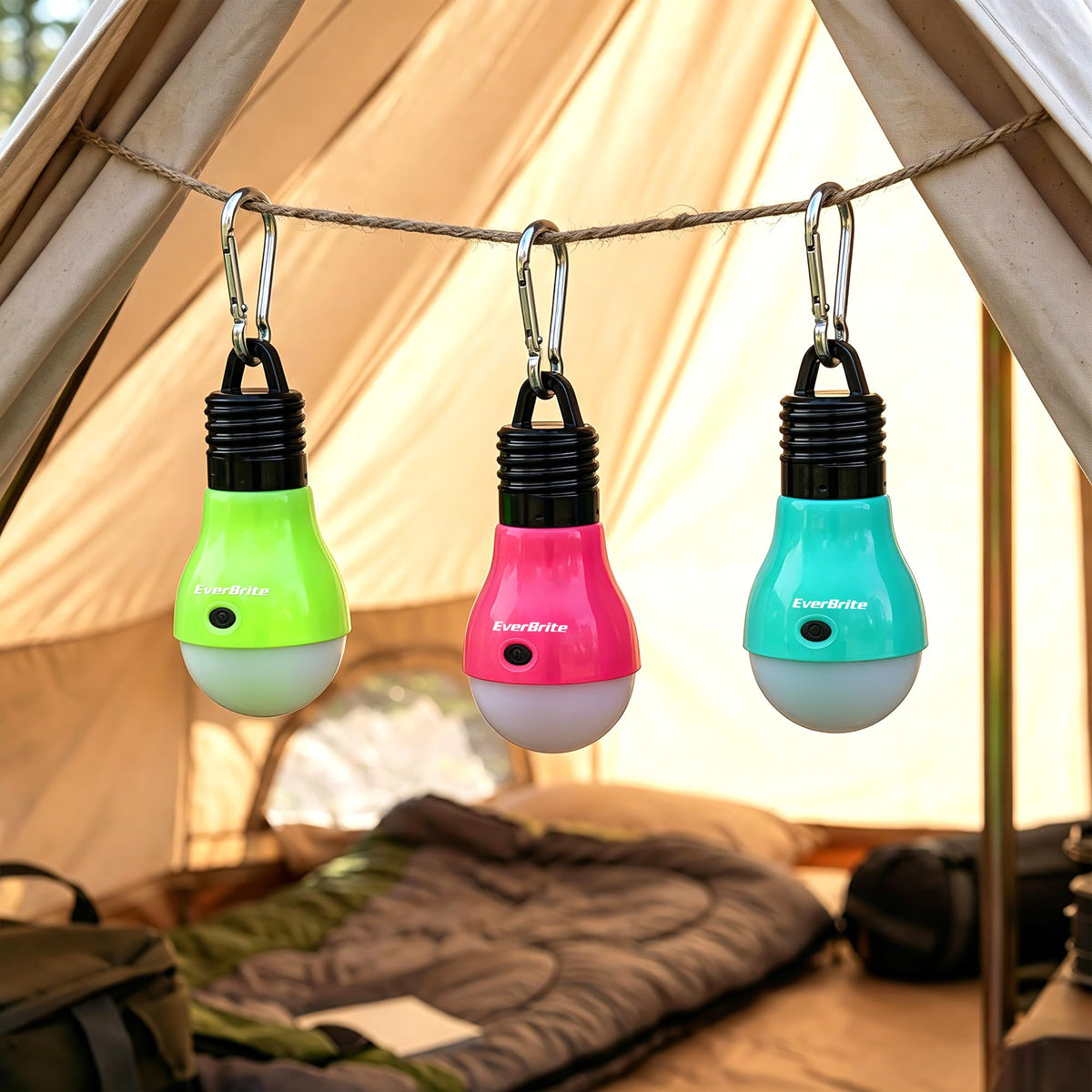 EverBrite 3-Pack LED Camping Lights, Portable Tent Lights with 4 Modes