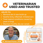 Nootie Medicated Ear Finger Wipes with Chlorhexidine for Dogs, Made in USA