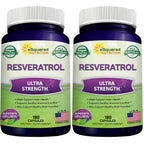 100% Natural Resveratrol Supplement - 1000mg Per Serving - 180 Capsules | Max Strength Antioxidant Polyphenols Complex - Trans-Resveratrol Pills for Heart Health - Pure Formula - 500mg Per Capsule