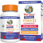 MARYRUTH'S Vitamin D3 Gummies, Adults & Kids Vitamin D, 60 Servings, Vegan | 2 Month Supply, Immune Support Supplement, 1000IU for Bone Health & Muscle Function, Vegan, Non-GMO, Gluten Free, 60 Count