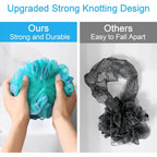 Buy now AmazerBath Loofah Sponge 60g/Piece, Exfoliating Bath Sponge Body Scrubber - Loofa Set of 4 Flower Color (Green-Purple) at indiglob india
