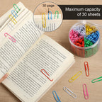 320 Pcs Large Paper Clips, 2 Inch Jumbo Paper Clips, Colorful Coated Paperclips, Heavy Metal Paperclips Office for Teacher Supplies School Supplies