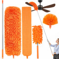 Cobweb Duster with Extension Pole, Pole5-Piece Spider Web Brush with Pole Kit, 100" Telescoping Microfiber Feather Dusters for Cleaning, Bendable Washable Dusters for High Ceilings, Ceiling Fans