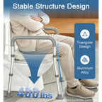 soundfuse Heavy Duty Raised Toilet Seat with Handles for Senior, 400 lbs