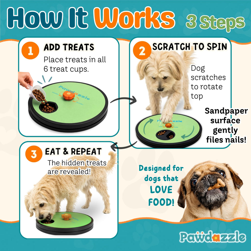 Adjustable Dog Nail Scratch Board with Treat Box – Interactive Dog Nail File Scratch Pad | Built-in Treat Dispenser | Non-Slip | Stress-Free Nail Care for Dogs