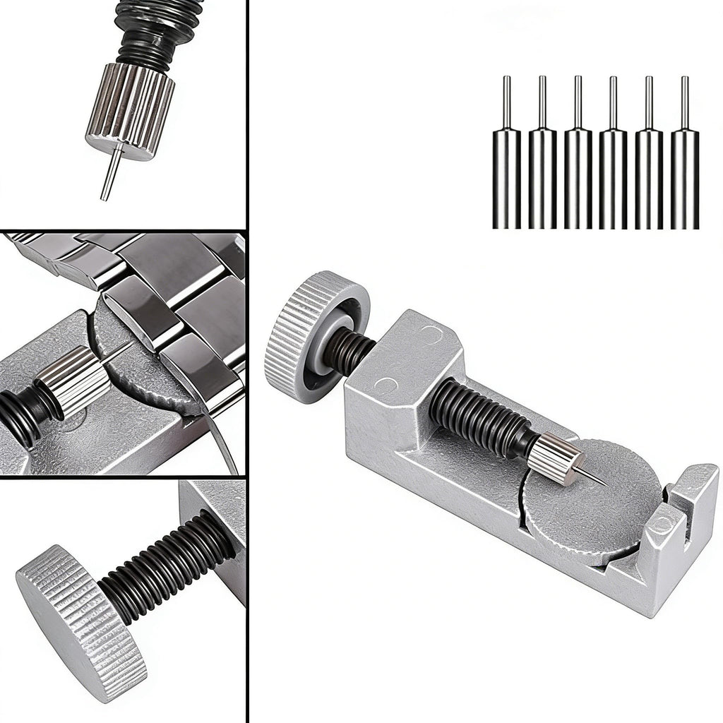 Buy now Watch Band Strap Link Pins Remover Repair Tool,24 in 1 Kit with 6 Extra Tips Replacement,20PCS Cotter Pin,Spring Bar Tool Set,1PCS Head Hammer at indiglob india