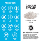 NatureWise Calcium Citrate 500mg Capsules - Supplement for Bone Health - Easy to Digest & Absorb - Vegan, Non-GMO, Gluten-Free - 90 Count[30-Day Supply]