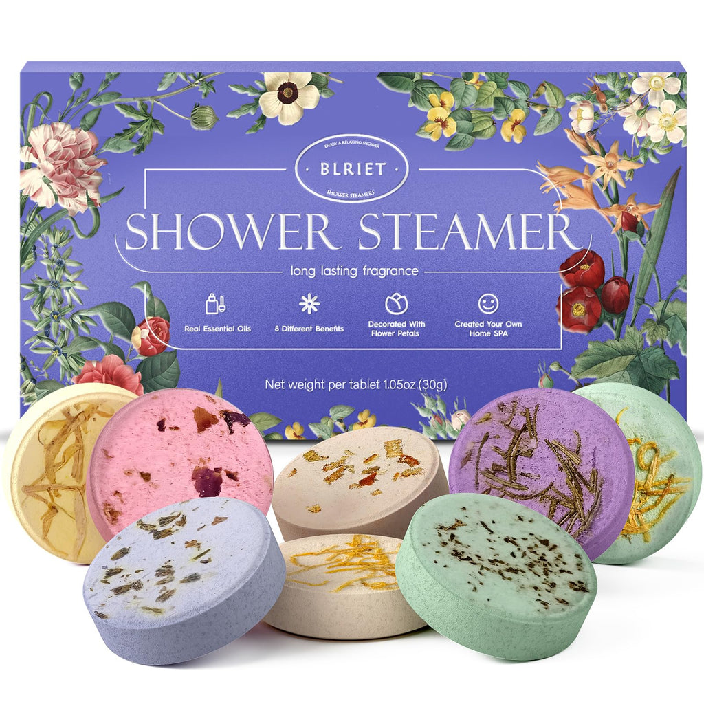 Shower Steamers Aromatherapy Blriet Gifts for Women, Teen Girls, Wife, Her, Mom, Father Days, Daughter, Grandma Basket Stuffers Birthday Gifts Decoration Travel Essentials Self Care Home Spa 8 Pack