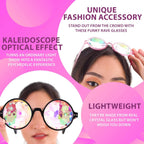 Buy now SoJourner Bags Kaleidoscope Glasses - Trippy Psychedelic Rave Goggles - Funky Prism Glasses For Raves - Festival Accessories at indiglob india