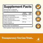 American Standard Supplements Organic Sea Moss, Bladderwrack & Burdock Root Capsules - 1200mg Seamoss, 1200mg Bladderwrack, 225mg Burdock Root Per Serving - 120 Capsules, 40 Servings