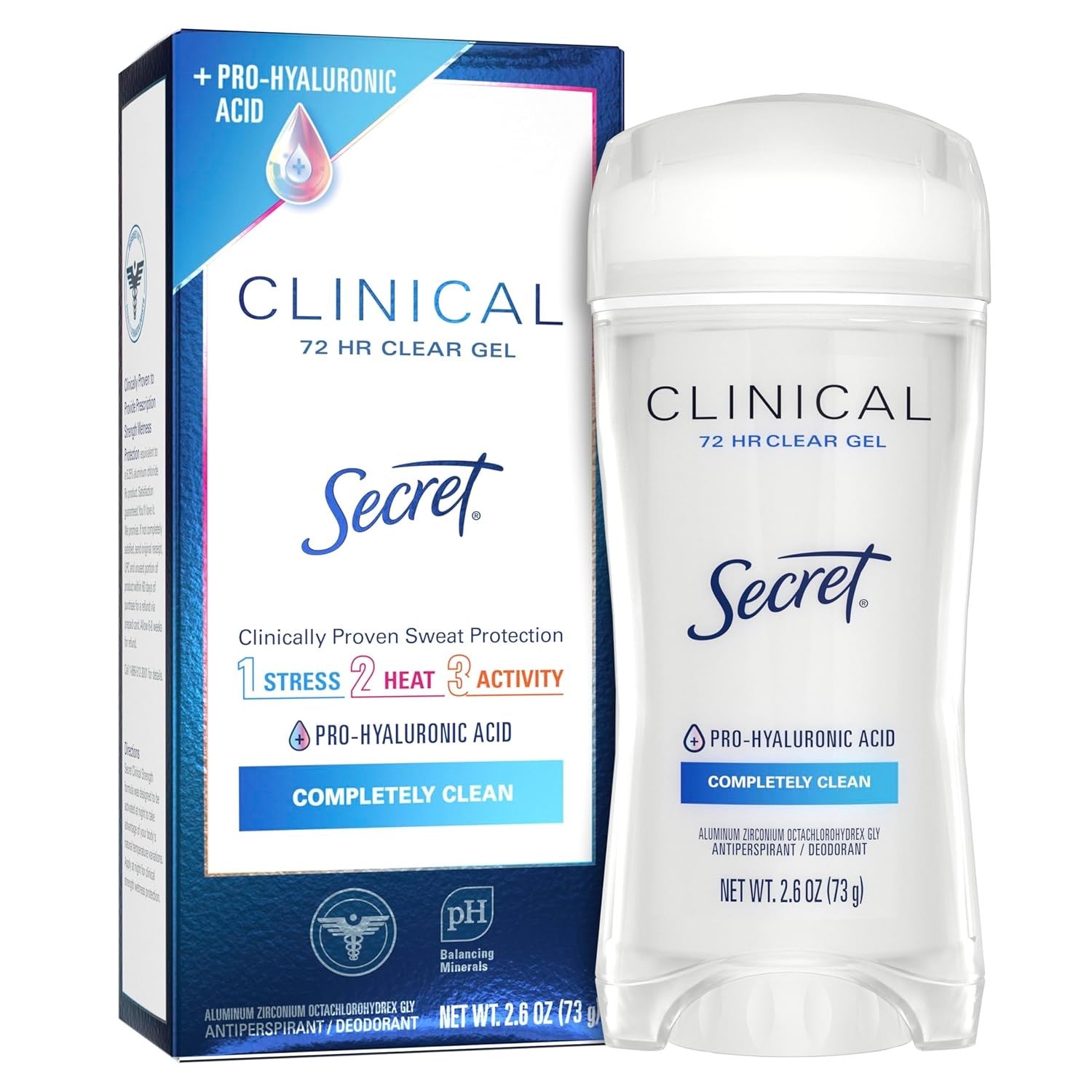 Buy now Secret Clinical Strength Antiperspirant Deodorant for Women, 3X Stress Protection, 72hr Sweat & Odor Protection, PH Balancing Minerals, Clear Gel, Clean Lavender Scent, 2.6 oz 2.6 Ounce (Pack of 1) Completely Clean at indiglob india