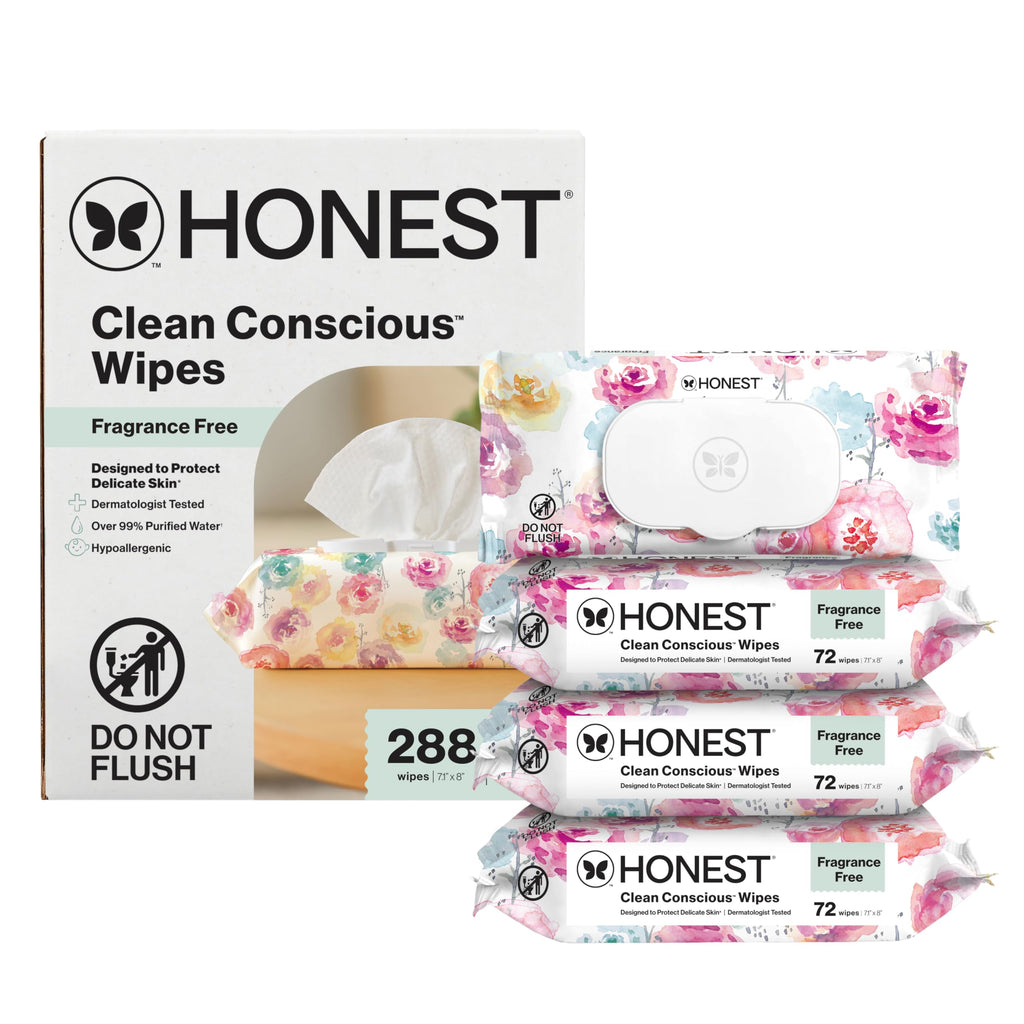 Buy now The Honest Company Hypoallergenic Multi-Use Baby Wipes for Sensitive Baby Skin Rainbow 60 Count at indiglob india
