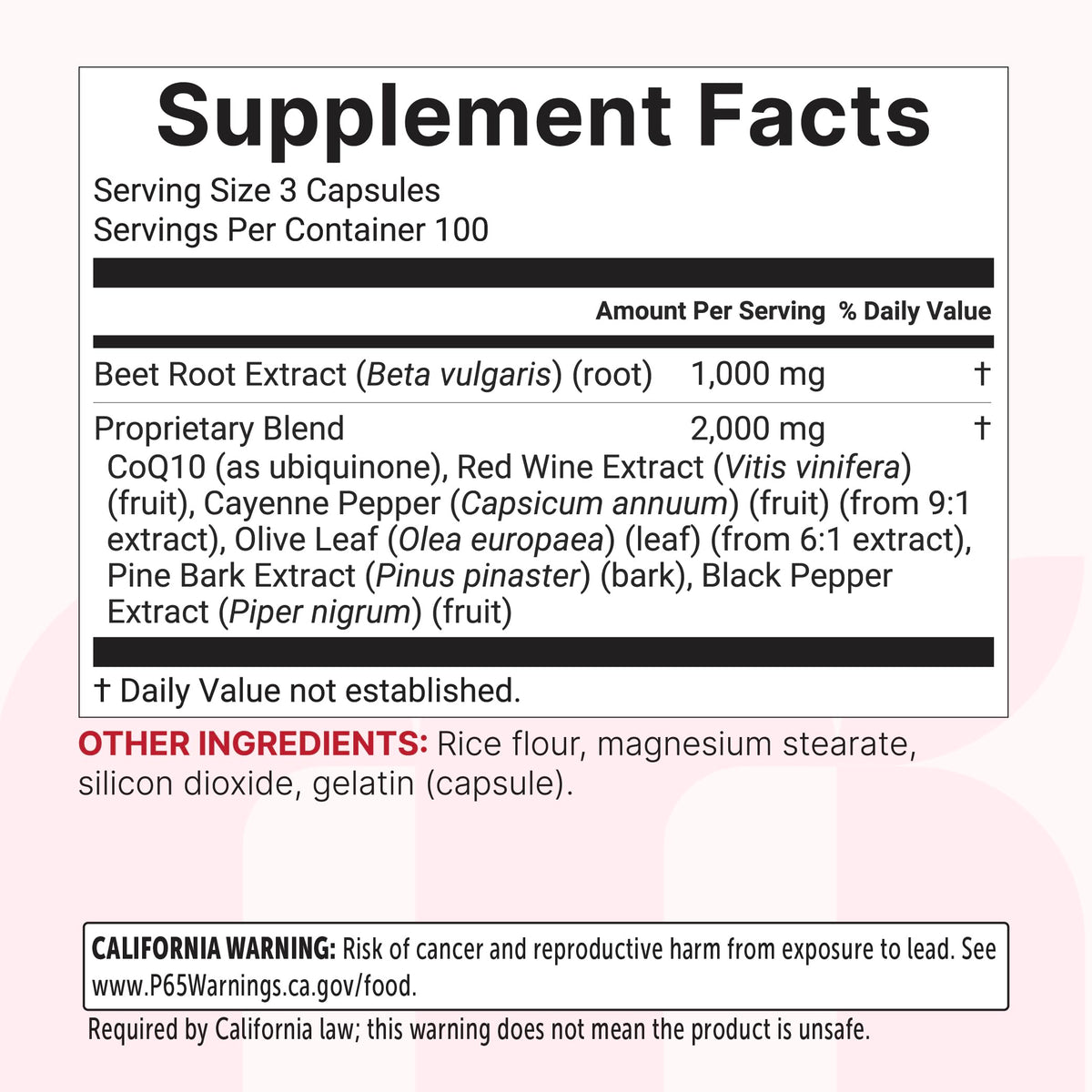 Micro Ingredients Beet Root Capsules 3,000 mg** Per Serving, 300 Capsules | Nitric Oxide Supplement | 7‑in‑1 Beet Root Complex with CoQ10, Black Pepper & Botanical Extracts | Non-GMO
