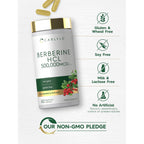 Carlyle Berberine HCL Supplement | 500,000mcg | 60 Capsules | Vegetarian, Non-GMO, Gluten Free