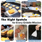 31PCS Griddle Accessories Kit for Blackstone, Flat Top Hibachi Grill Spatula Set with 2 Melting Domes, Burger Press, Patty Maker and Apron, Professional Teppanyaki Tools Gifts for Outdoor BBQ